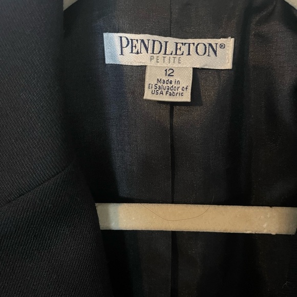 PENDLETON BLACK BLAZER VIRGIN WOOL - Picture 3 of 6